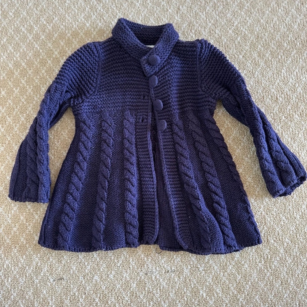 First Impressions Navy Blue Knit Top cardigan style sweater